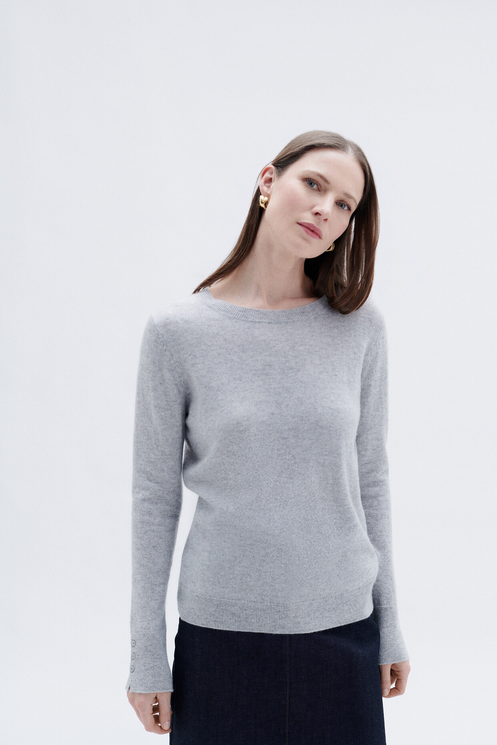 pull magda gris clair femme