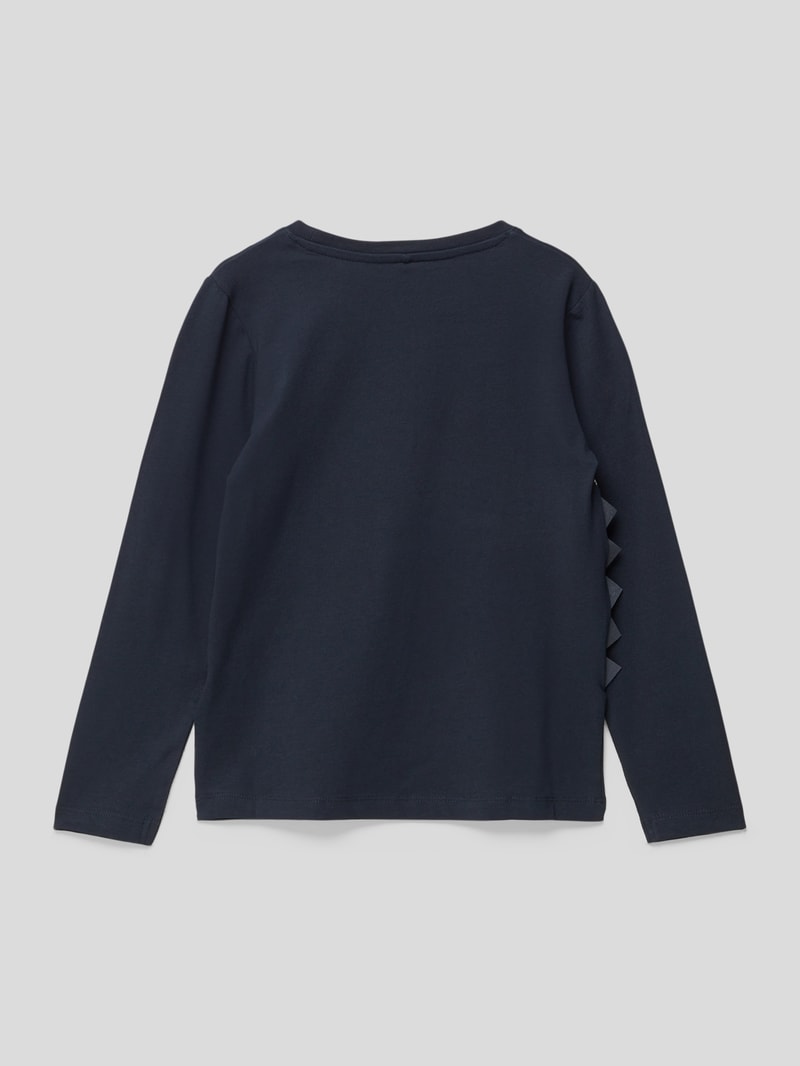 Longsleeve mit Print Modell 'MNOL JURASSIC' in marineblau