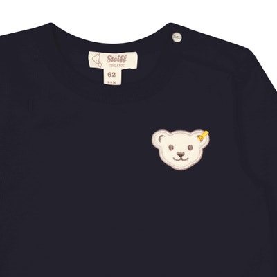 T-Shirt langarm GOTS, dunkelblau