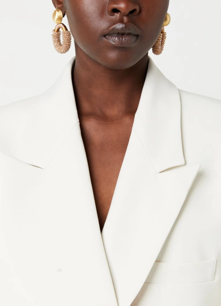 LOTT. gioielli Yara Glassberry Silk statement earrings gold-plated