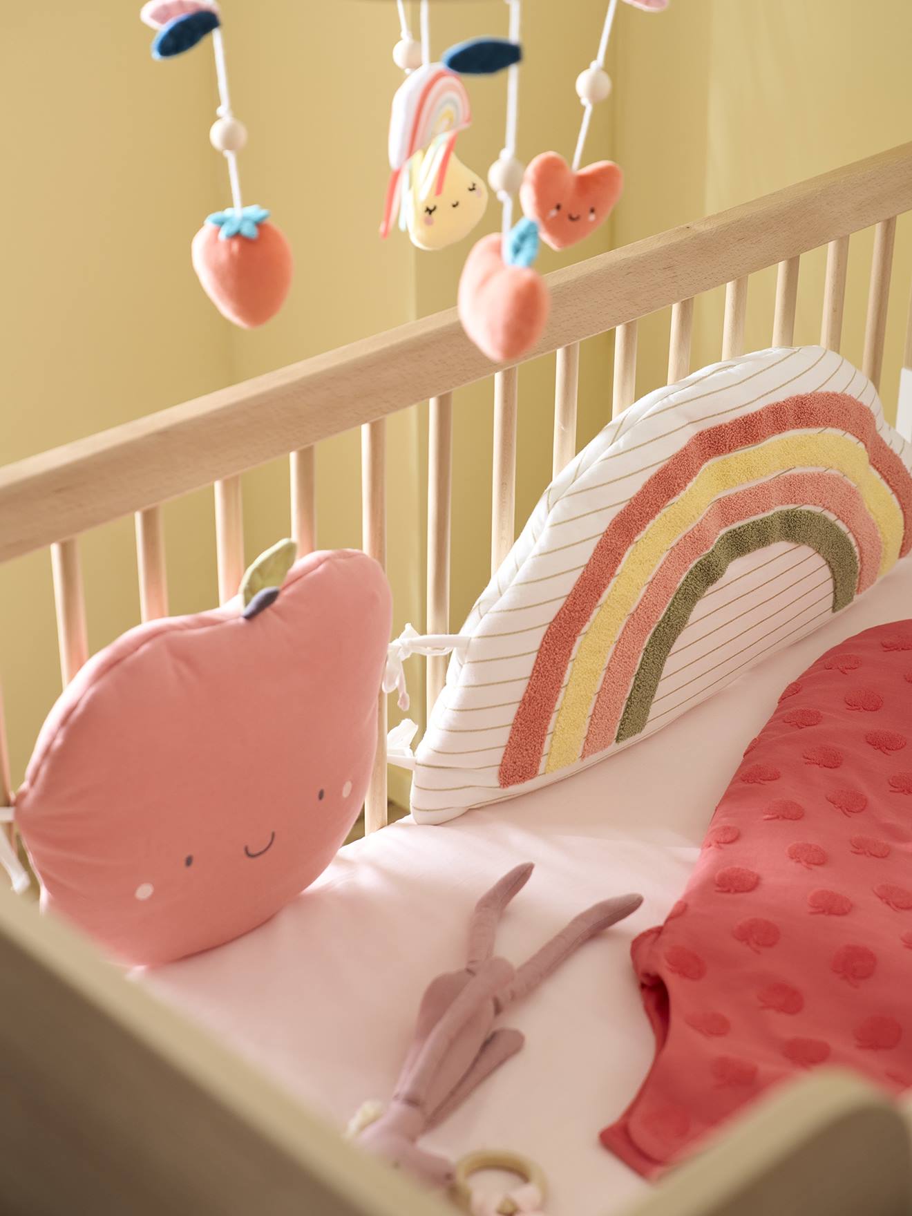 Vertbaudet Baby Bettumrandung/Laufgitter-Polster APFEL Oeko-Tex - mehrfarbig