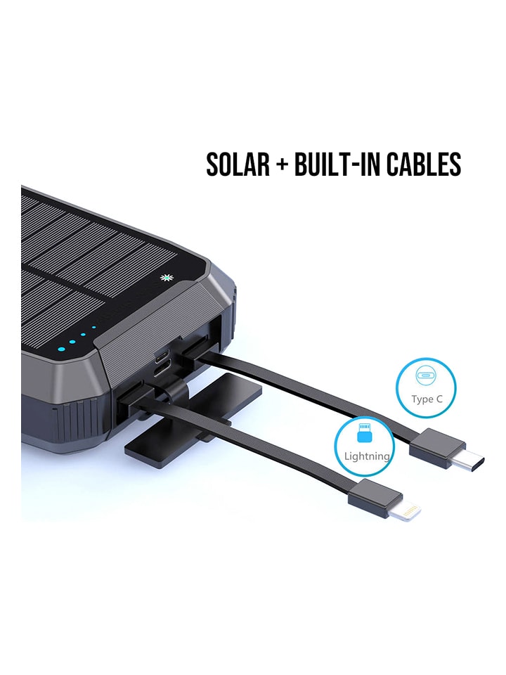 SWEET ACCESS Solar-Powerbank 30.000 mAh in Grau günstig kaufen onesize