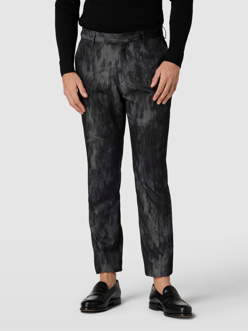 Hose mit Bundfalten in schwarz
