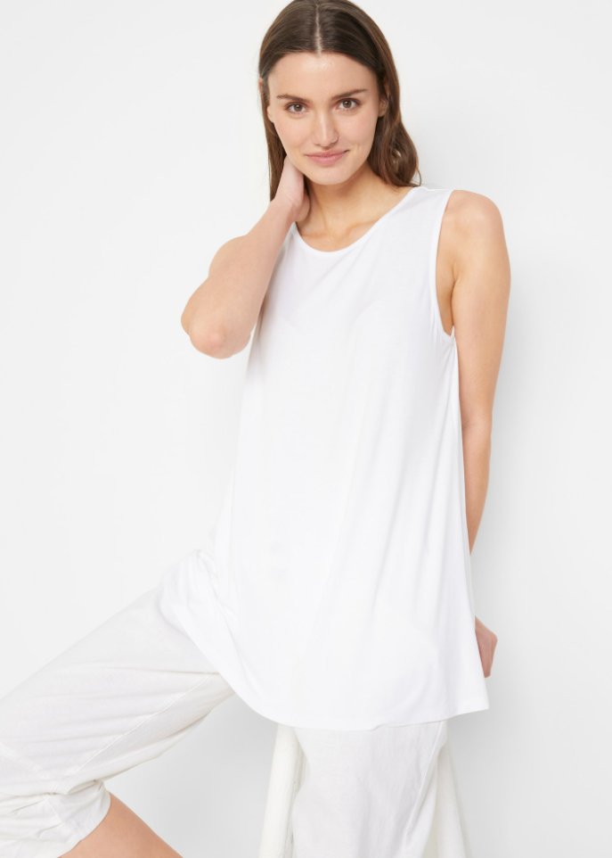 Viskose-Long-Tops, 2er- Pack