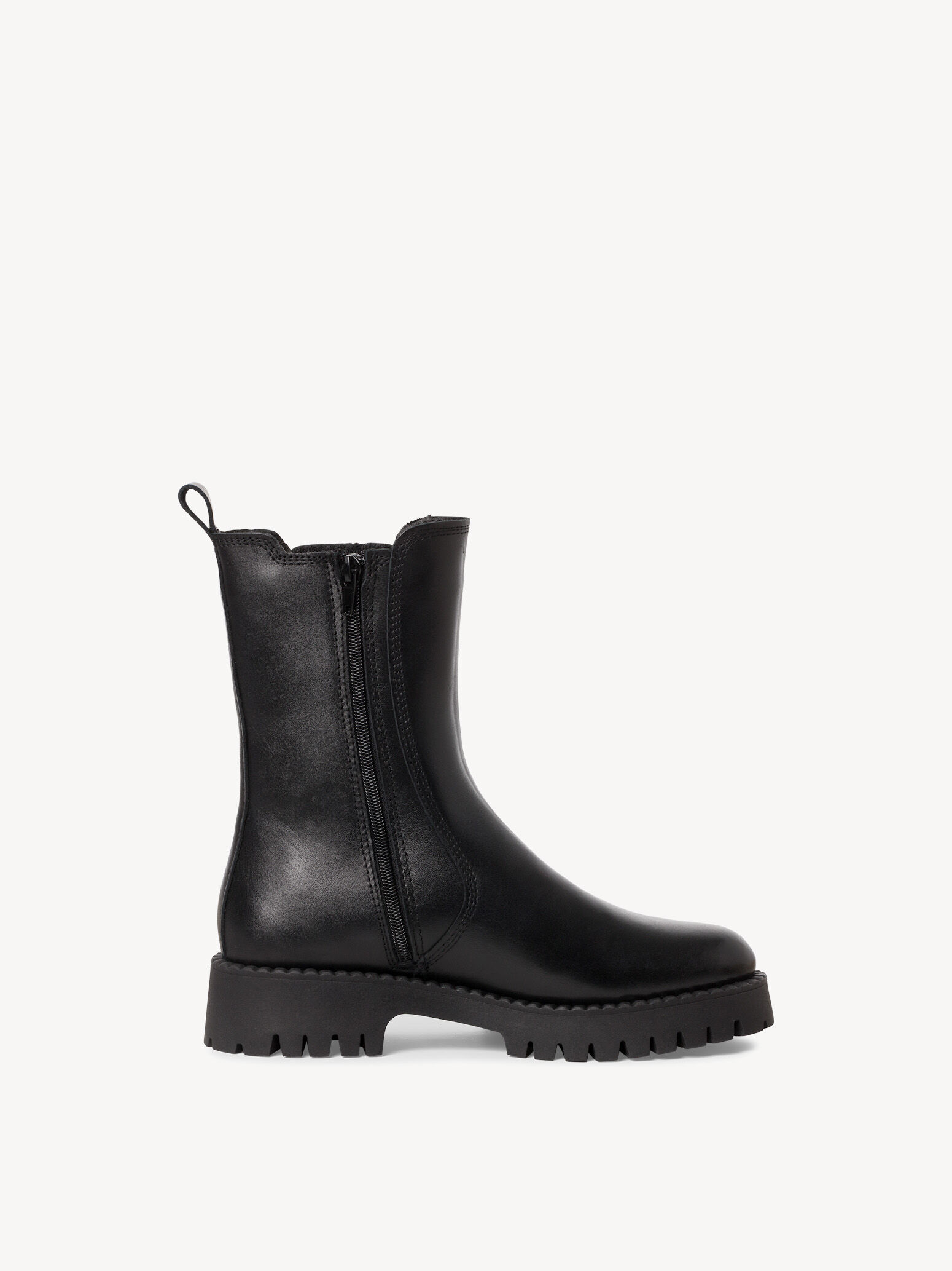 Bottine en cuir - noir doublure chaude