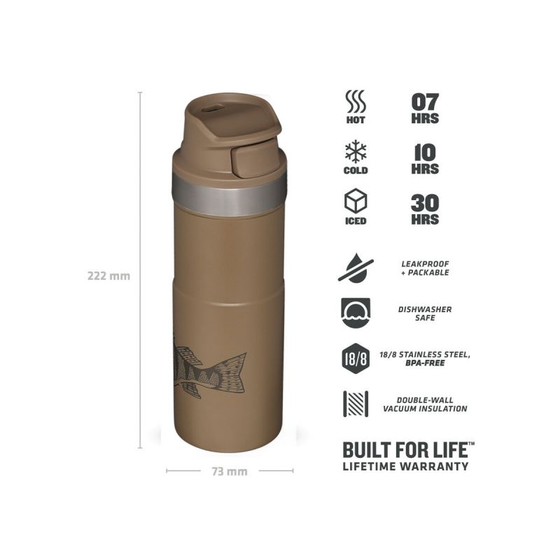 Stanley Classic Trigger-Action Travel Mug 16oz \/470ml Peter Perch Tan