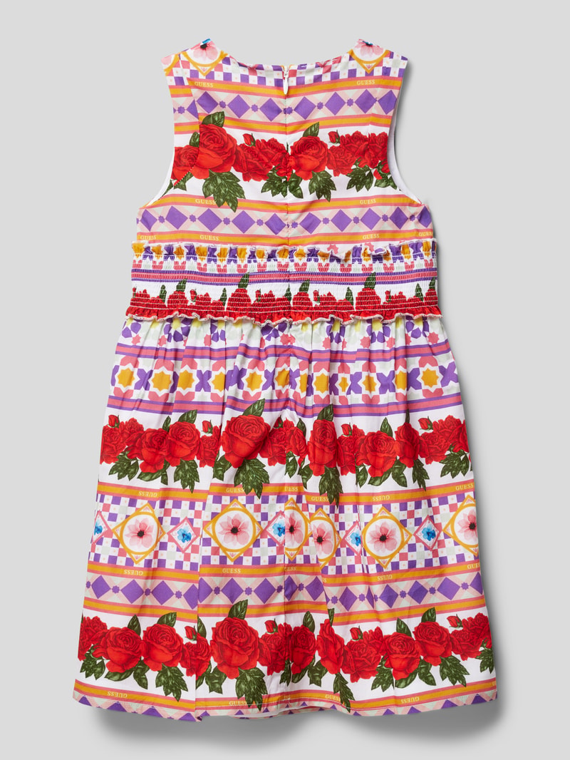 Kleid mit Allover-Print Modell 'POPELINE' in offwhite