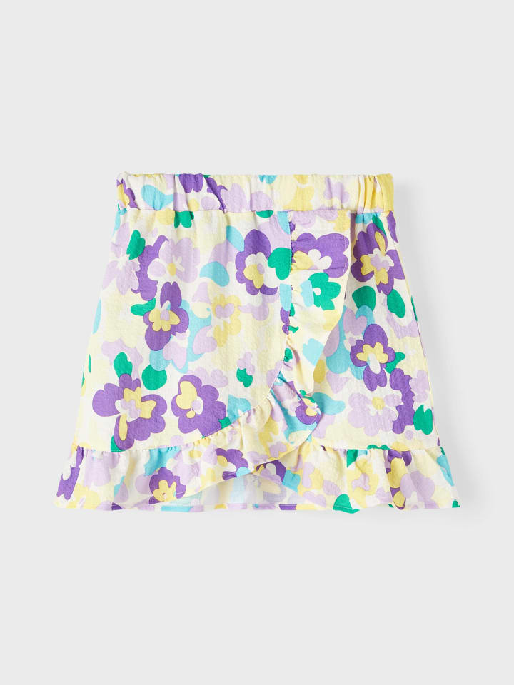 name it Knielanger Blumen Rock Chiffon mit verstellbarem Bund NKFHIMLA in Lila günstig kaufen