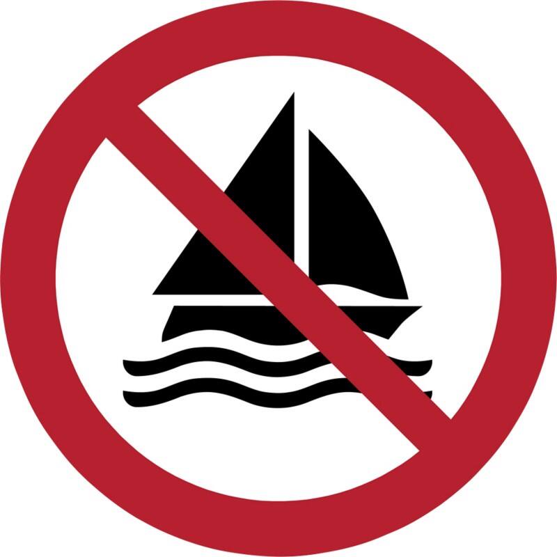 Djois Warnschild Segeln verboten Klebstoff, einschraubbar PP (Polypropylen) 30 (B) x 0,14 (H) cm 3 Stück