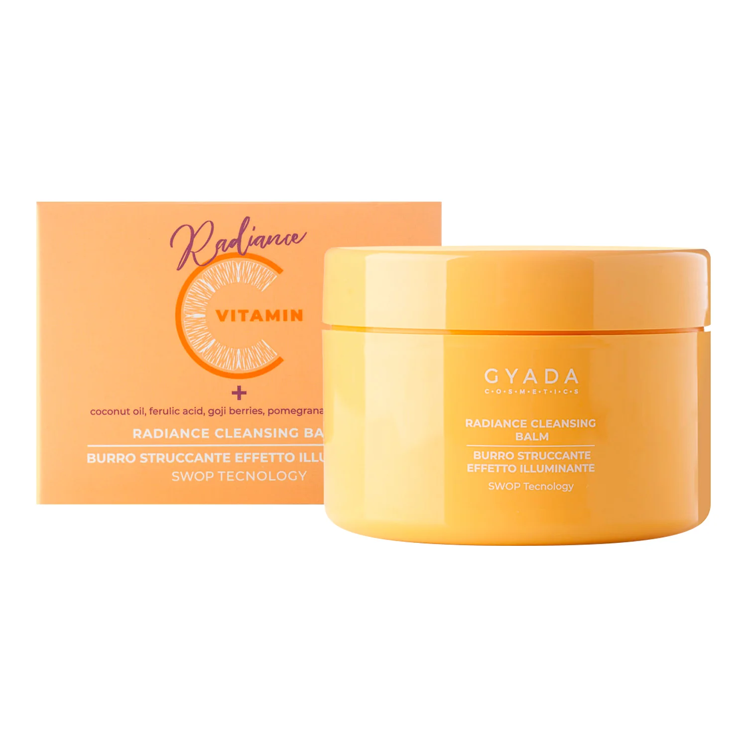 Bálsamo de Limpeza Radiance com Vitamina C - Creme de Limpeza Facial, Removedor de Maquiagem para Olhos à Prova d'Água