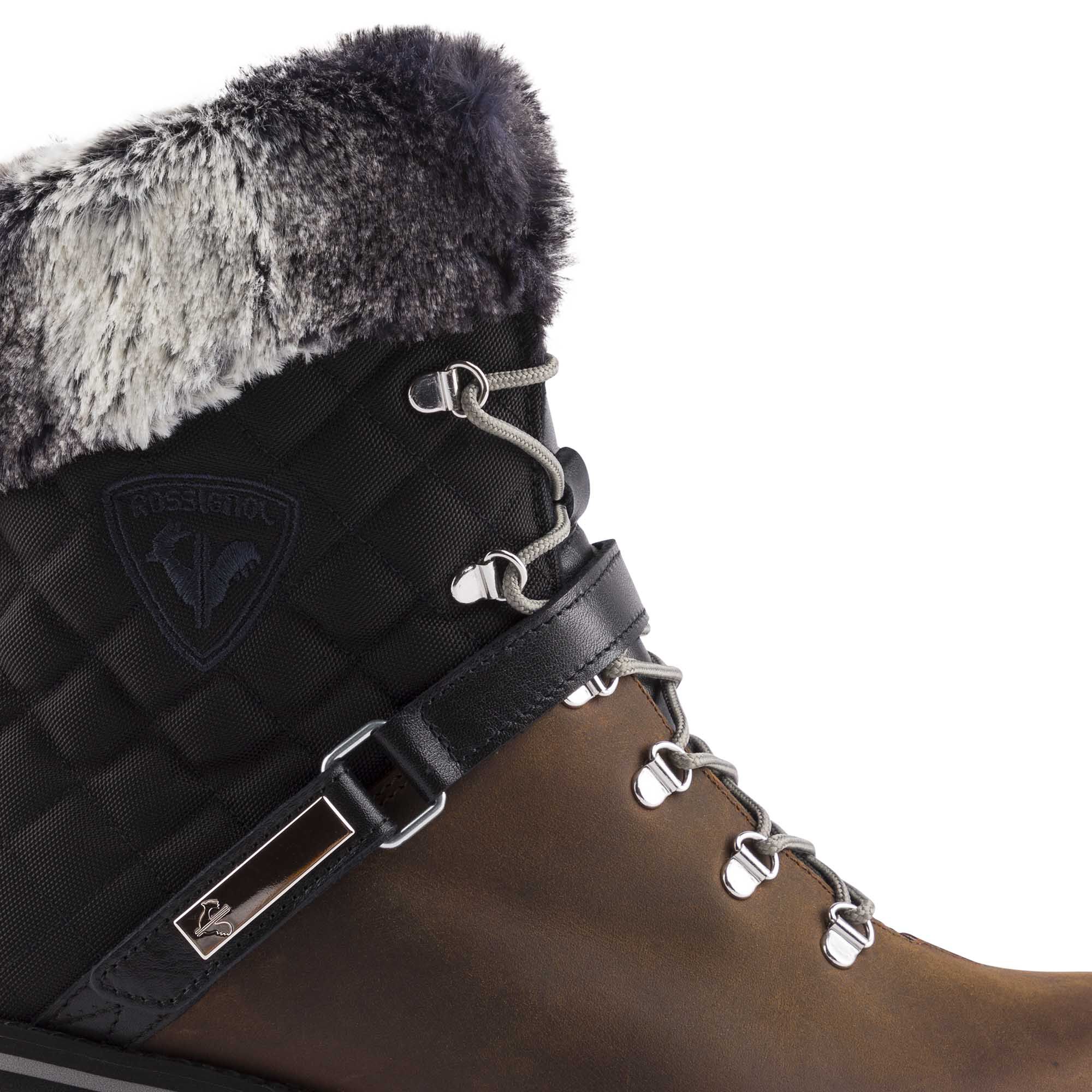 Bottines Megève marron ciré femme