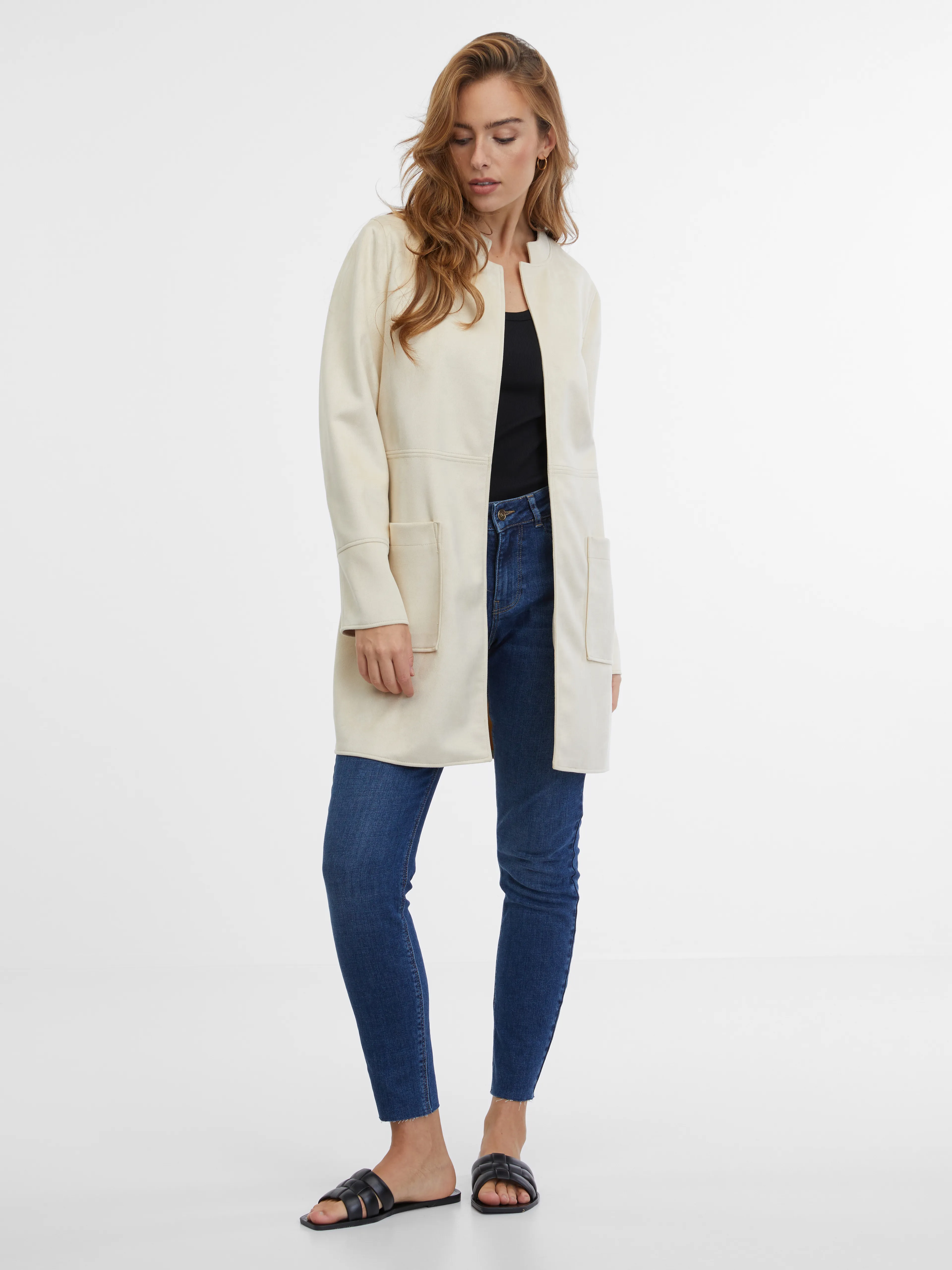 Beige Damen Kunstlederjacke ORSAY