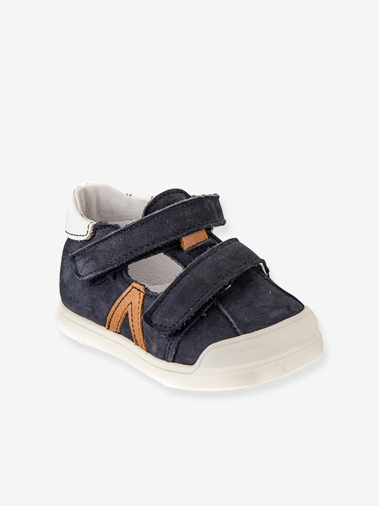 Sandales salomés cuir bébé garçon Poto Babybotte® marine