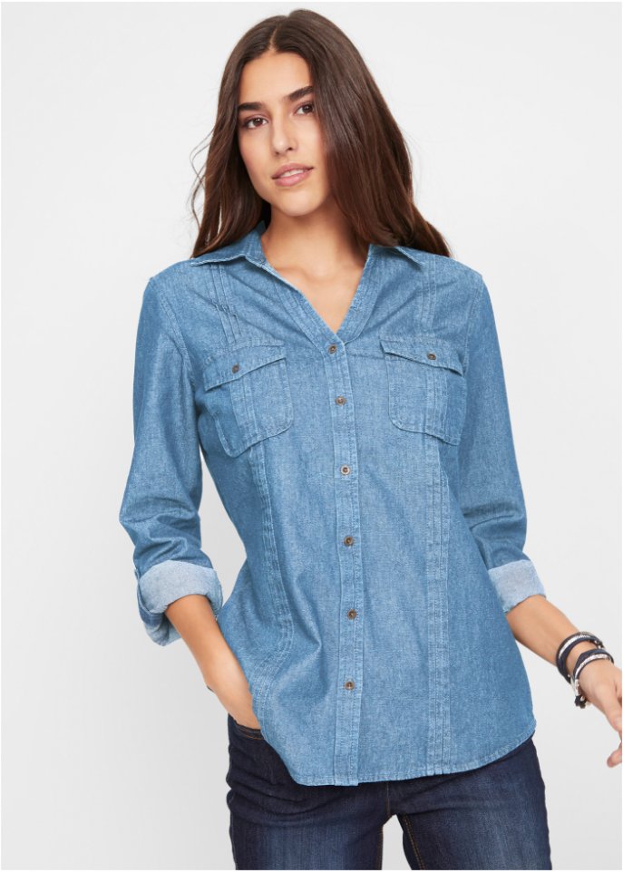 Jeansbluse