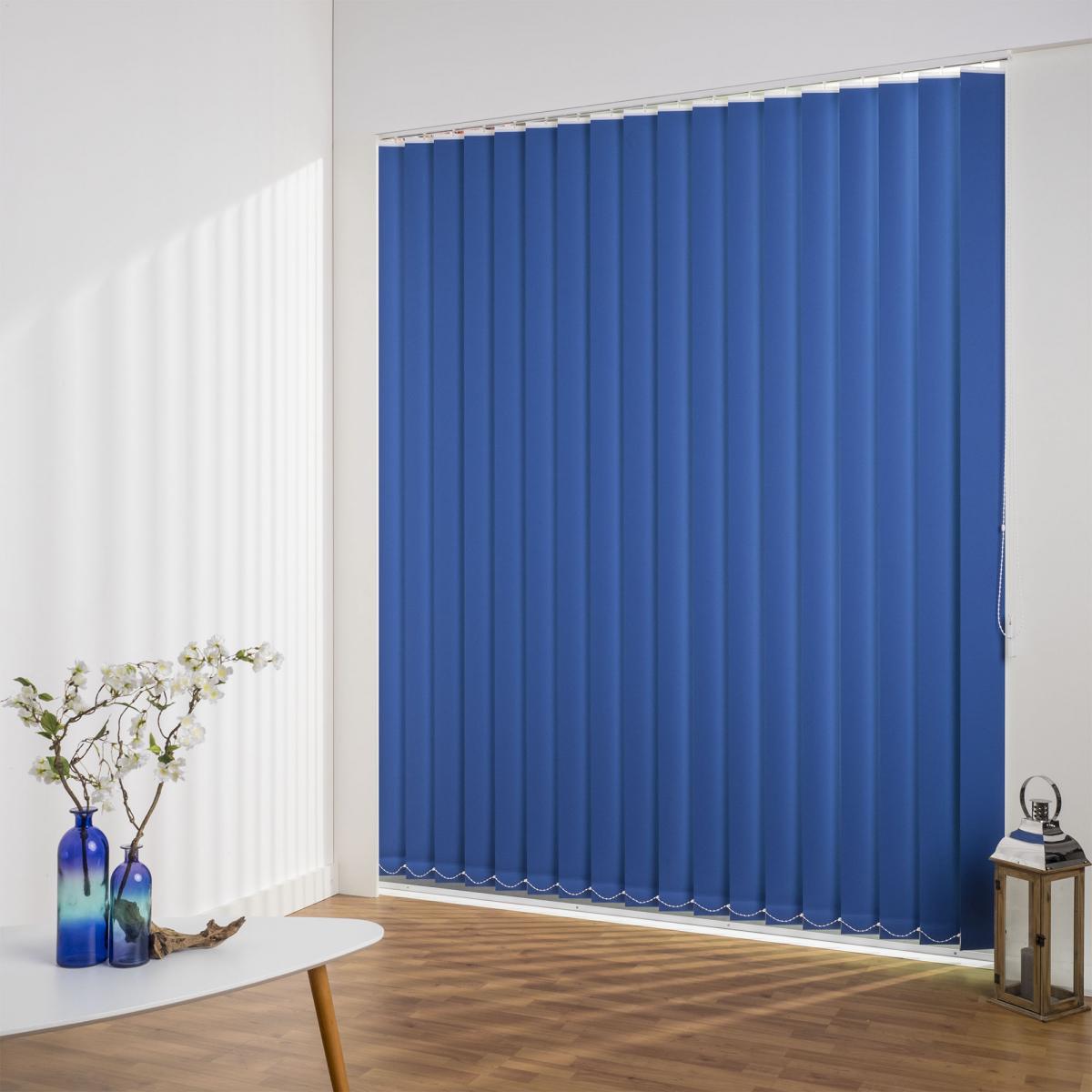 Bella Casa Vertikalanlage Maß, 127 mm Lamelle, 150 x 180 cm, blau