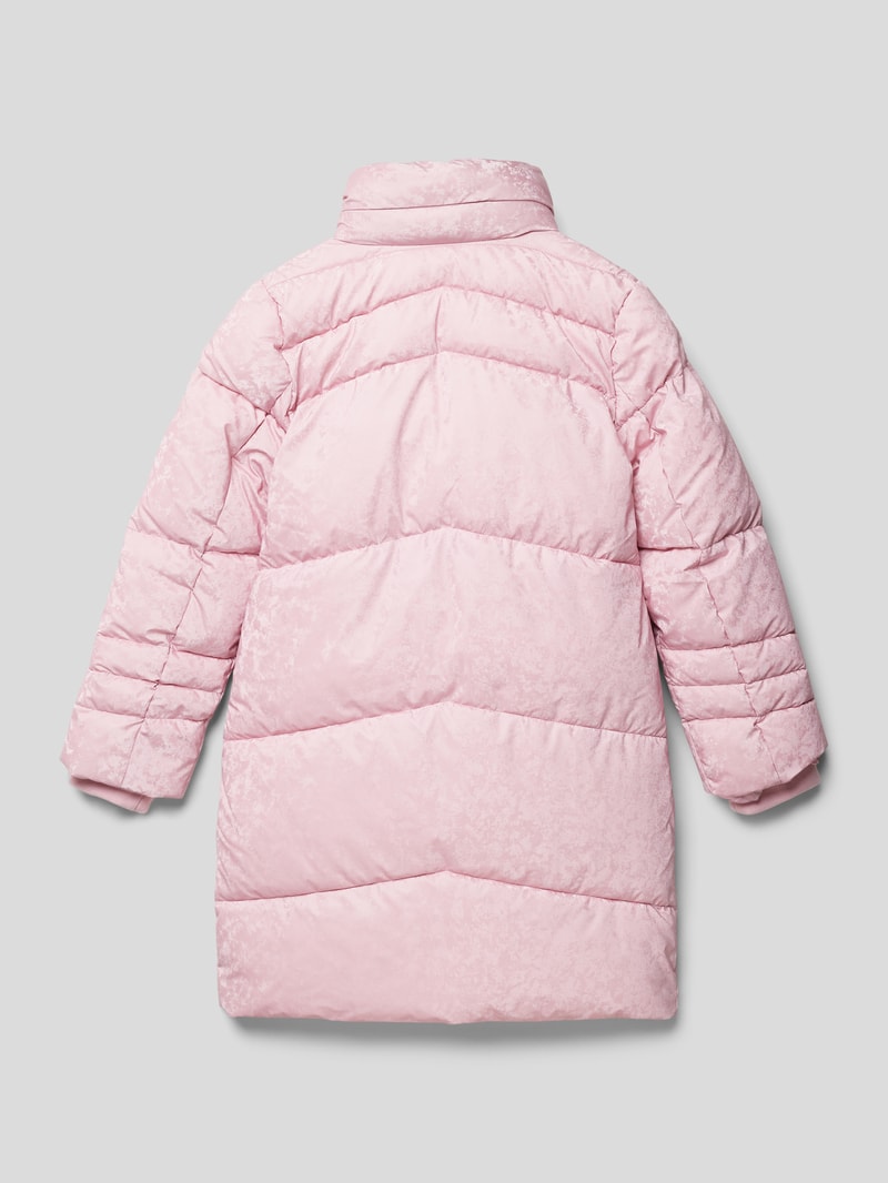 Steppjacke mit Label-Patch in hellrosa