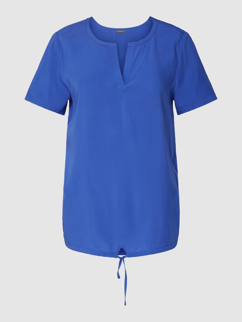 Blusenshirt mit V-Ausschnitt in royalblau