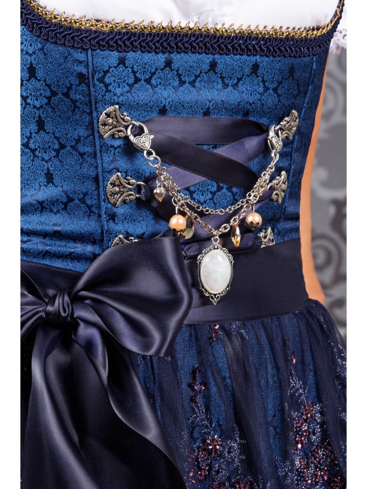 Edelnice Langes Dirndl 2-teilig Josepha in blau günstig kaufen