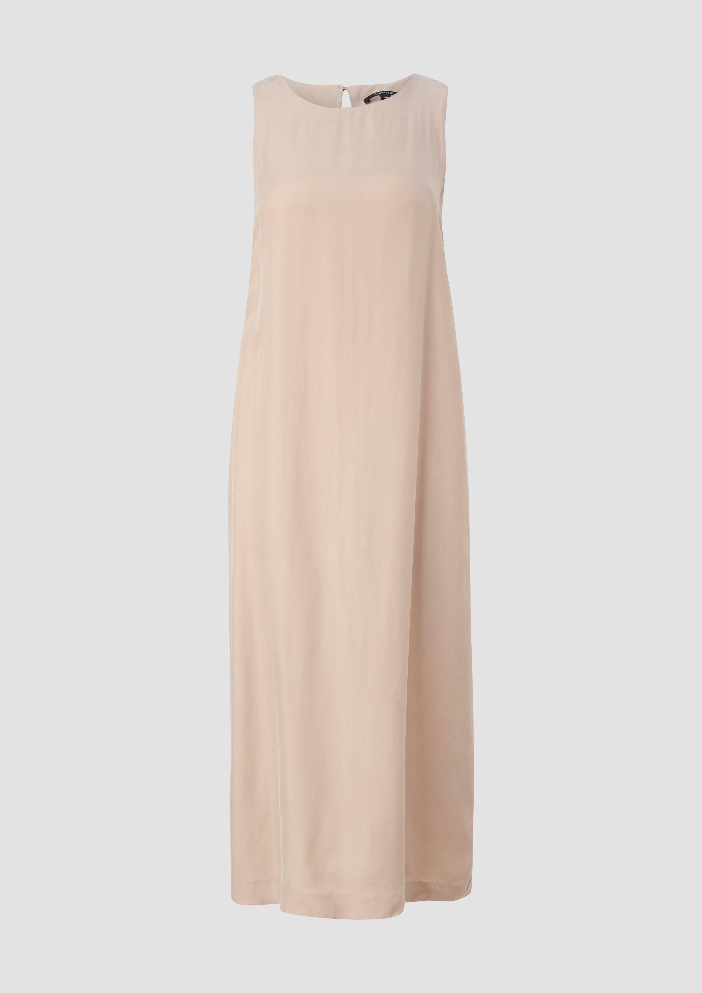 Midikleid aus Cupro-Mix - sandfarben