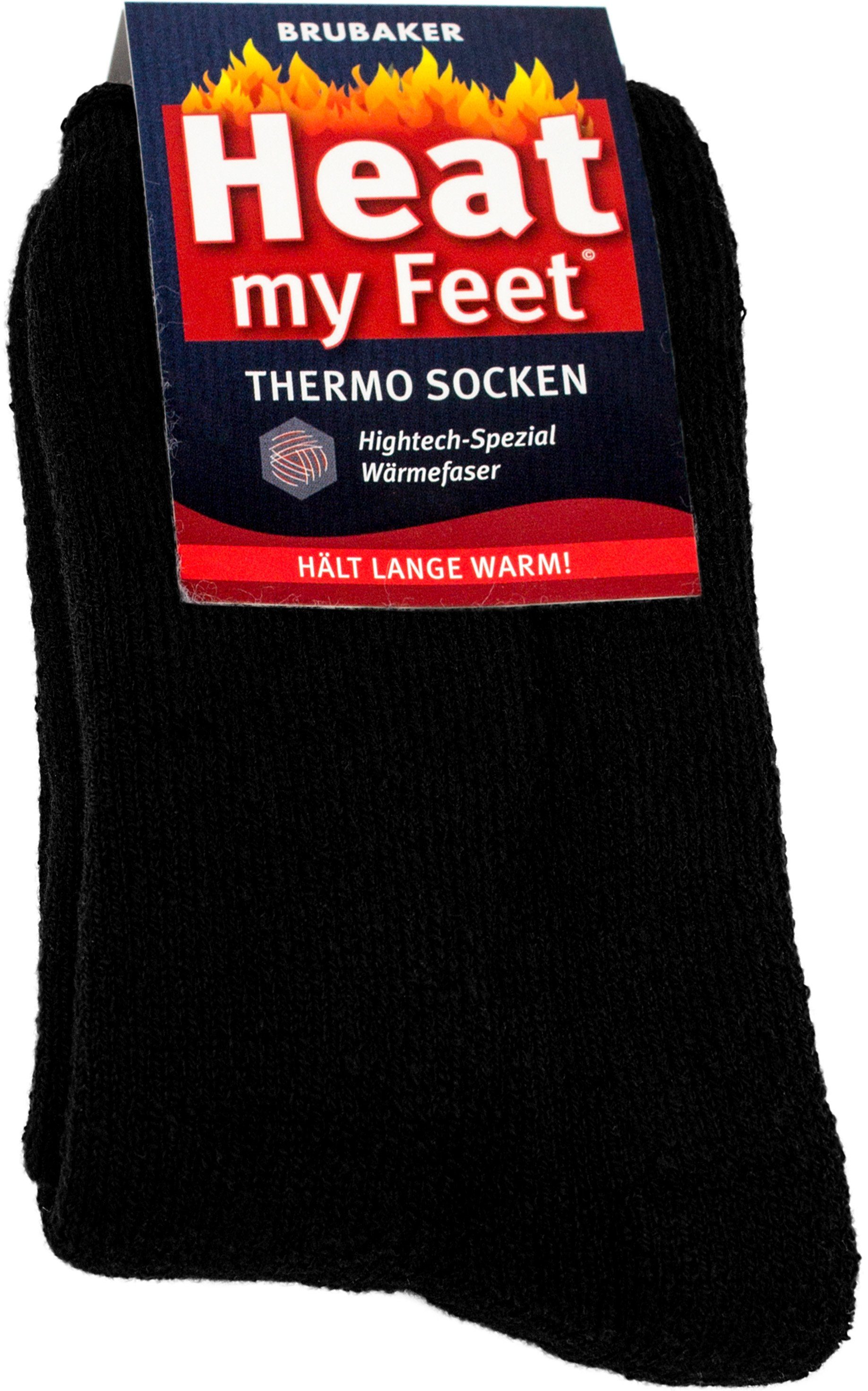 BRUBAKER Thermosocken extra warme Kuschelsocken (Set, 2-Paar, Heat my Feet) Wintersocken für Damen und Herren