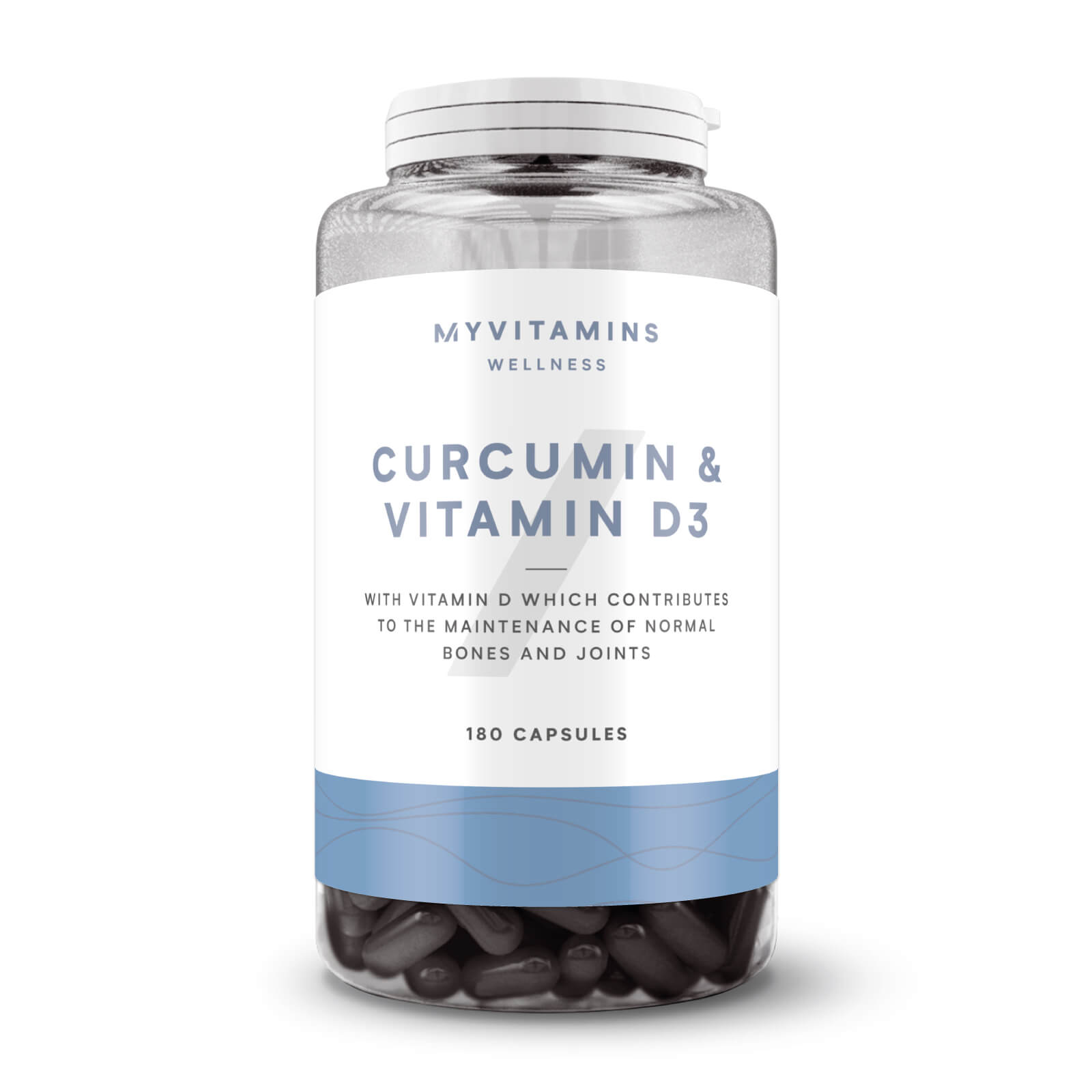 Myvitamins Curcumin & Vitamin D Capsules, 180 Capsules