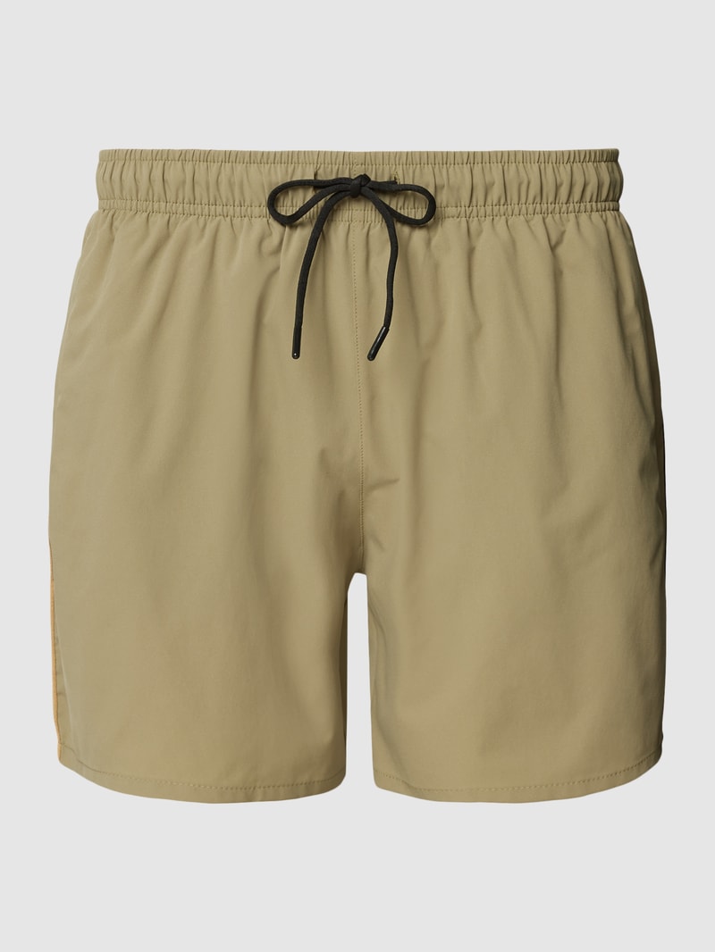 Badehose mit Label-Print in schilf