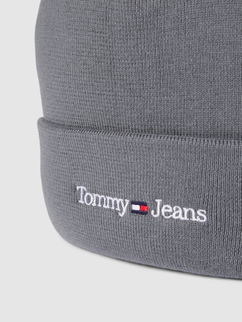 Beanie mit Label-Stitching Modell 'SPORT' in hellgrau