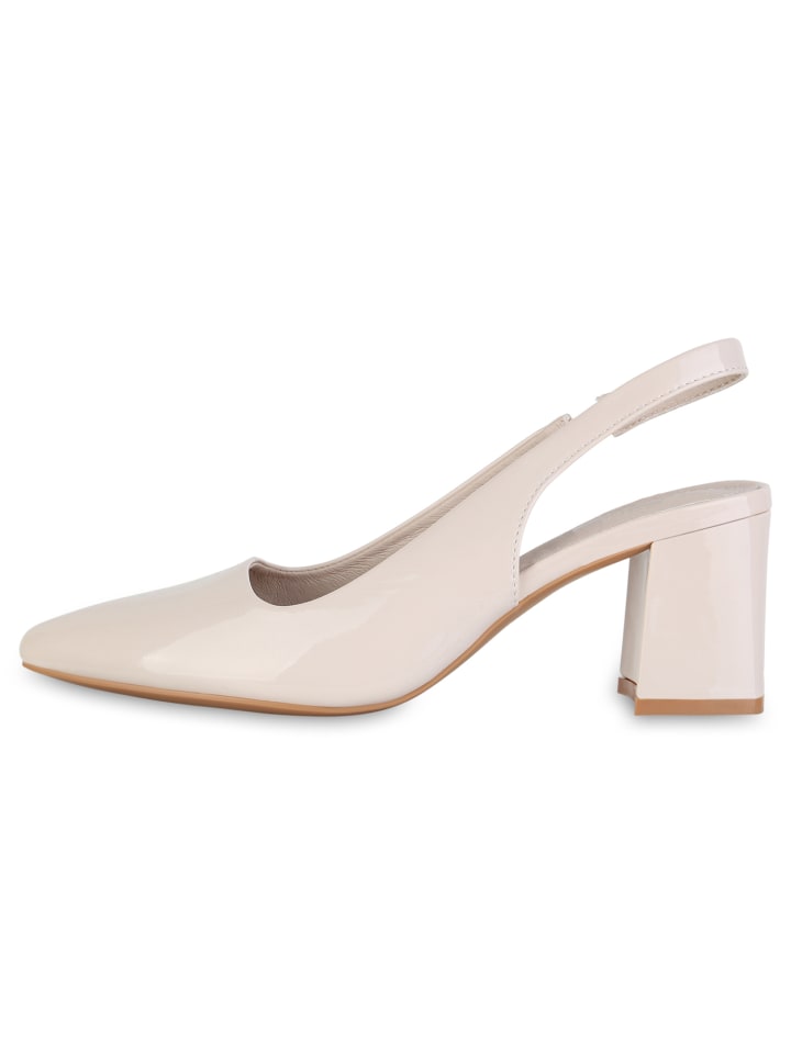 VAN HILL Slingpumps Scarlett in Beige Lack günstig kaufen