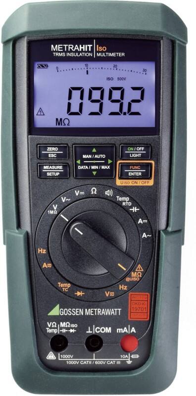 Gossen Metrawatt Isolationsmultimeter METRAHIT ISO Stromversorgung: Batterie Test Typ: Spannung, Widerstand, Frequenz, Akustik