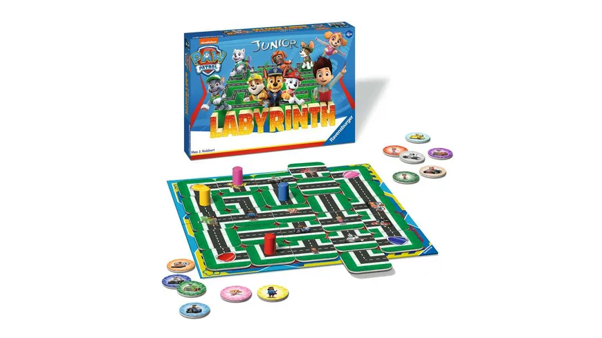 Ravensburger Spiel - Paw Patrol Junior Labyrinth, das bekannte Brettspiel von Ravensburger als Junior Version