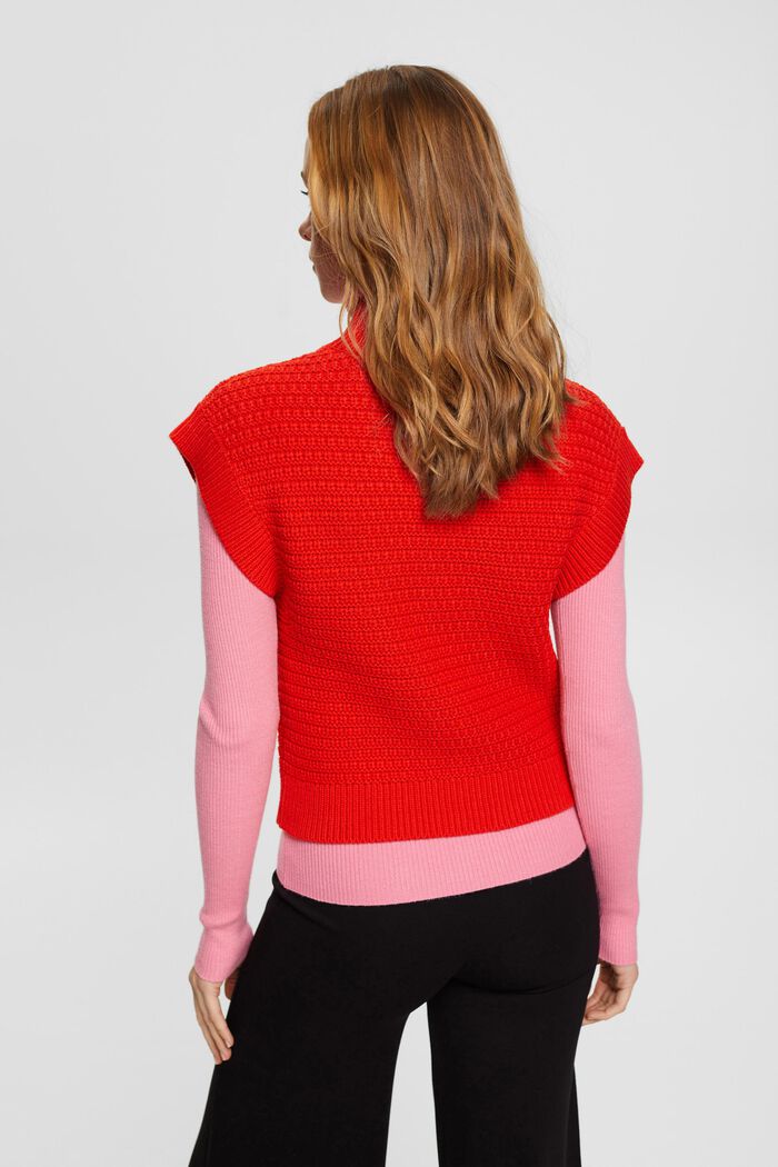 Ärmelloser Strickpullover