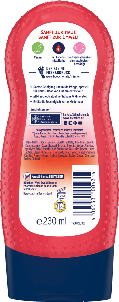 Kinder Shampoo & Duschgel 2in1 Spaghetti-Eis Monster, 230 ml
