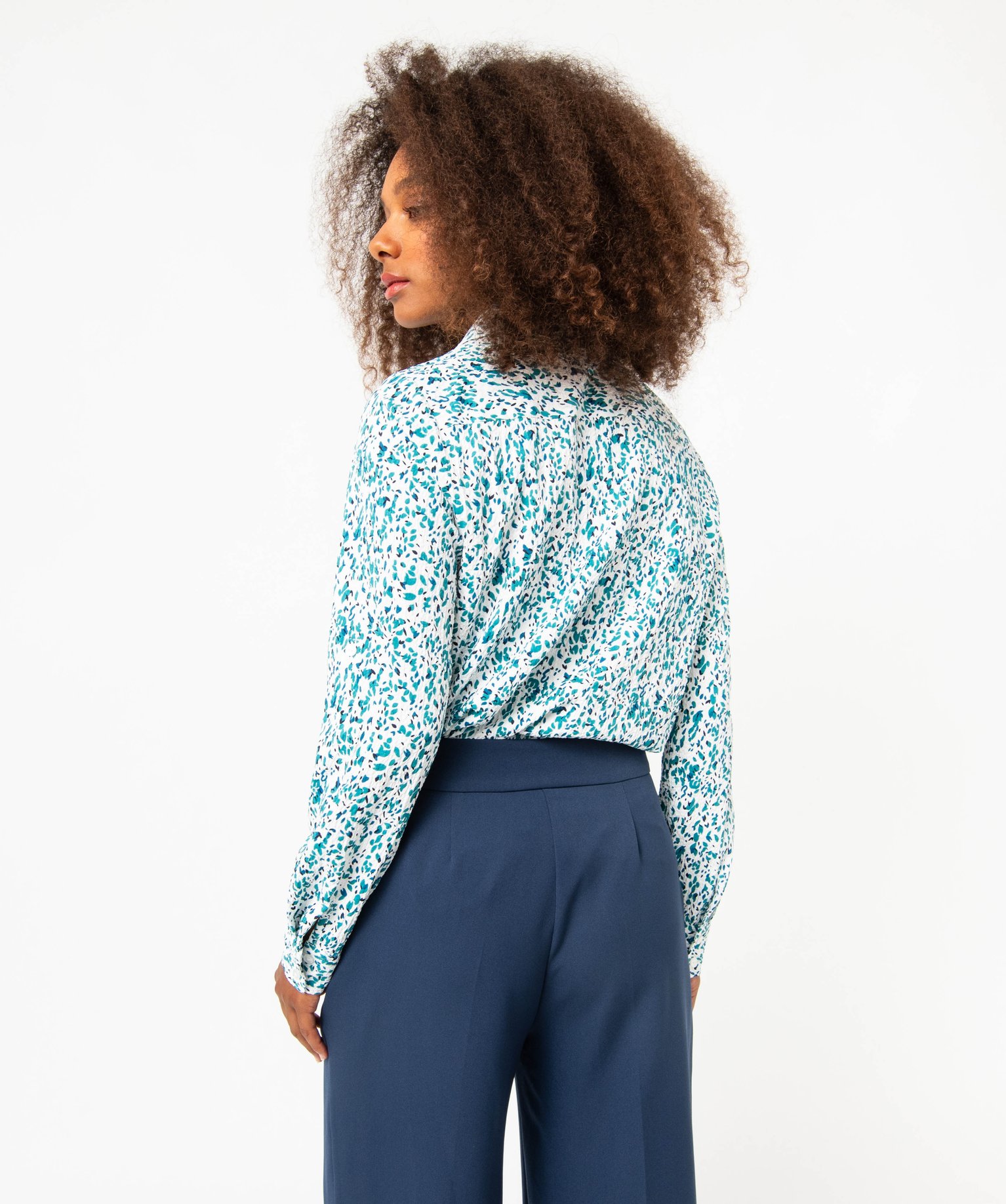 Chemise fleurie à manches longues femme imprime | GEMO