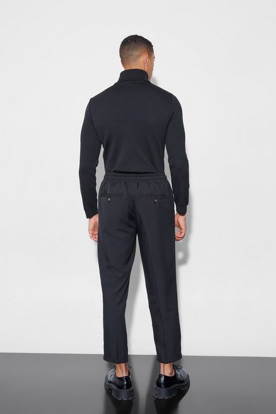 Kurze Slim-Fit Hose mit Kordelzug
