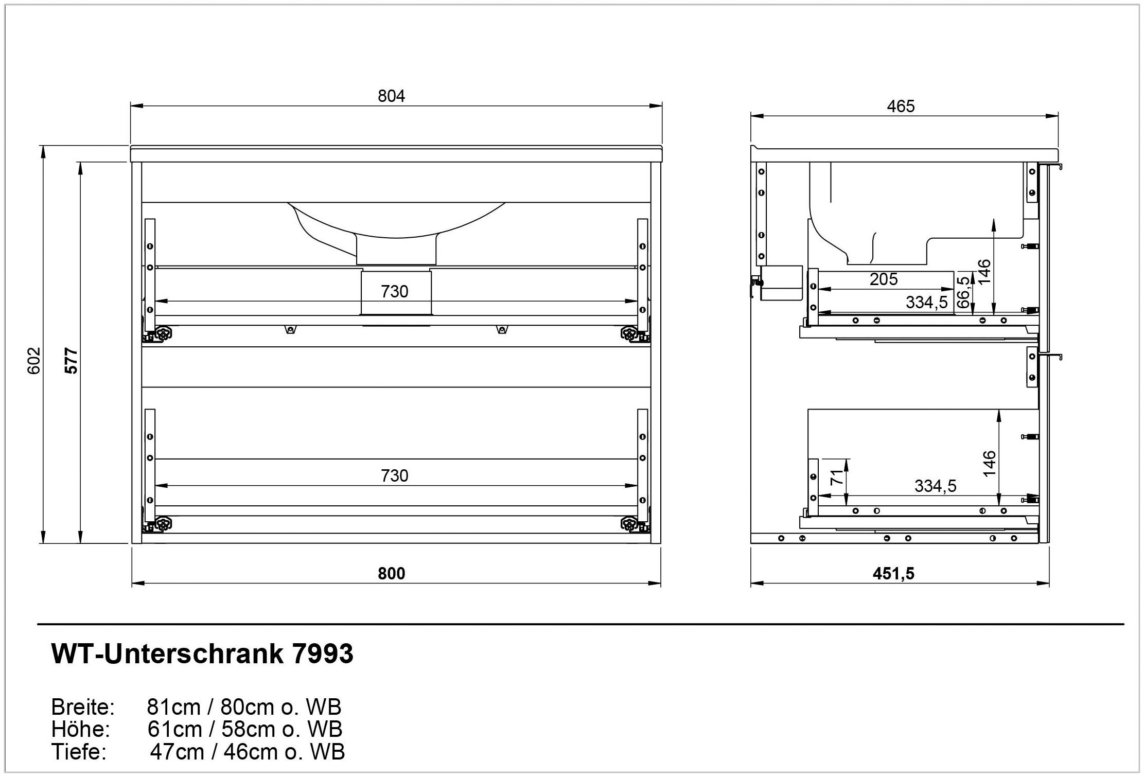 GERMANIA Badmöbel-Set Vasio, (5-St), inkl. WT-Unterschrank, Spiegelschrank, Schrank, Mediumschrank, Kommode
