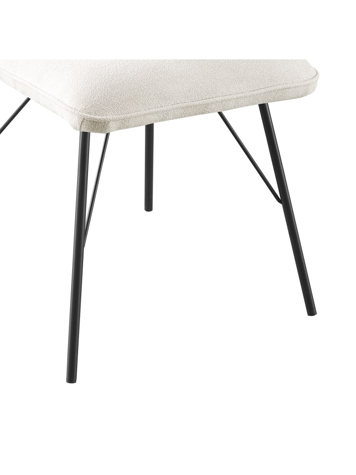 B&D Home 2er-Set: Esszimmerstuhl NELE in Creme - (B)49 x (H)85 x (T)61,5 cm günstig kaufen onesize