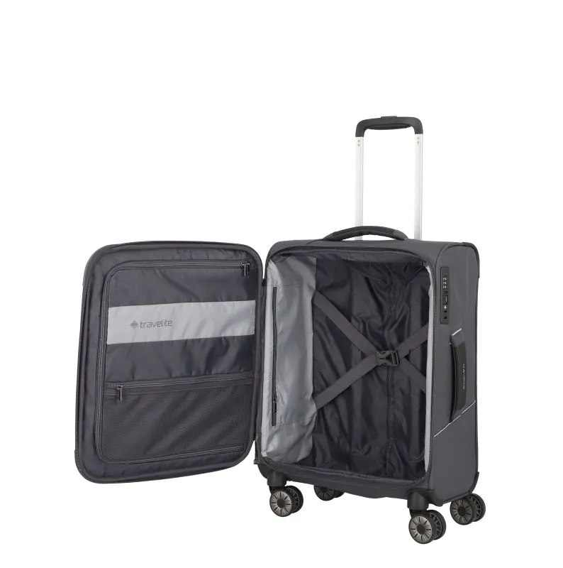 Travelite SKAII Kofferset 4 Rollen Größe L\/M\/S - Gipfelgrau