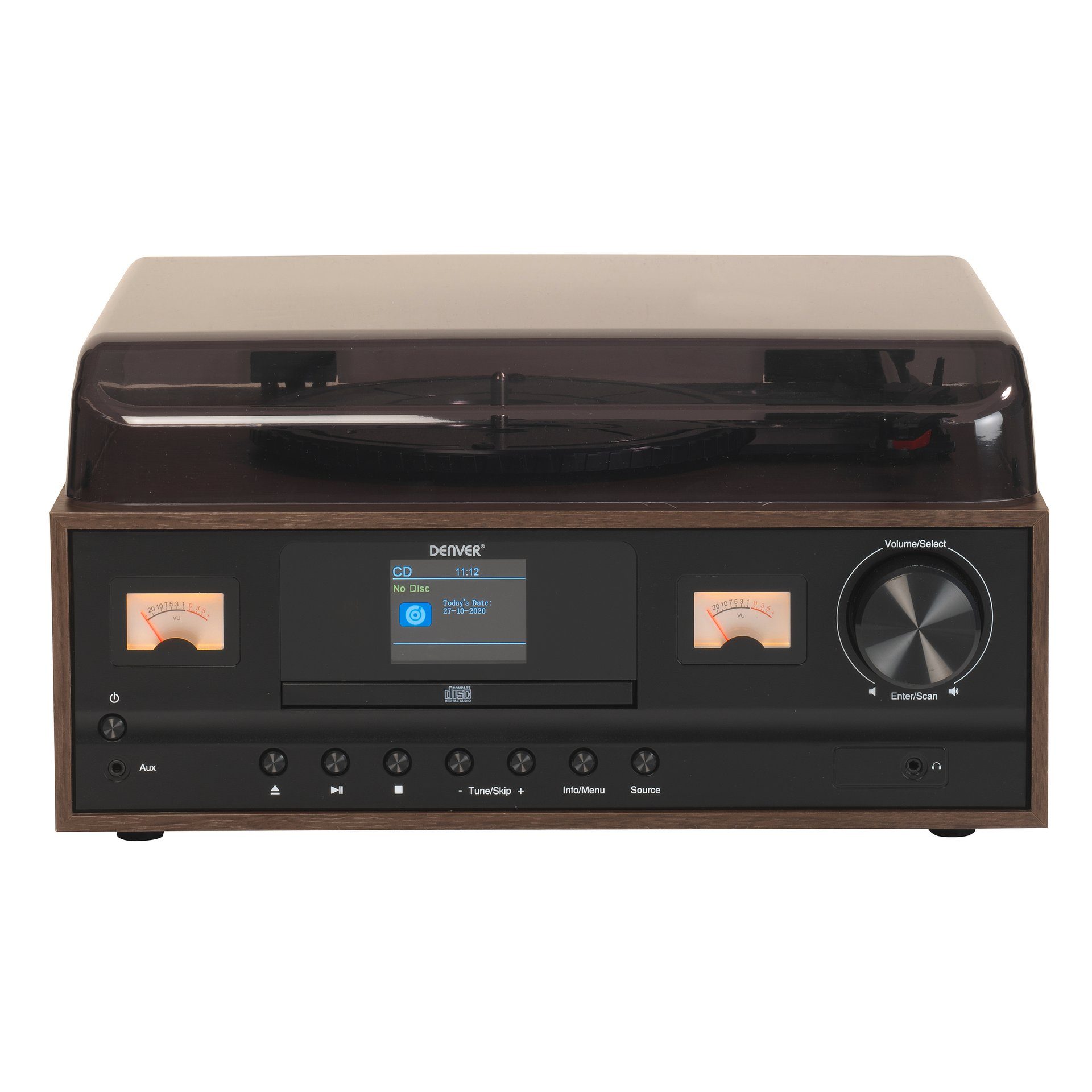Denver Denver Retro Musiksystem MRD-52 DARKWOOD Plattenspieler