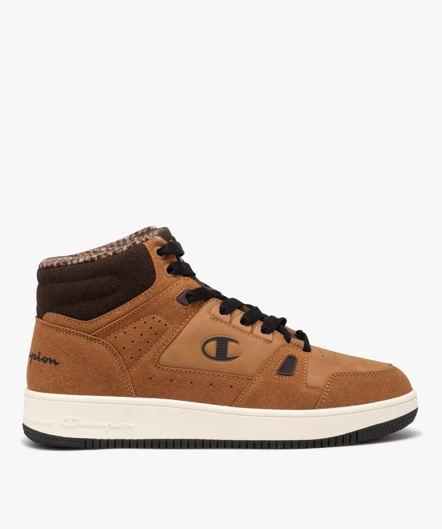 Baskets homme mid-cut casual dessus en suédine - Champion camel | GEMO