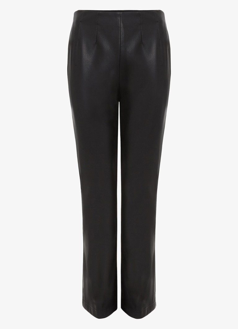 Pantaloni scurți din piele ecologică Phase Eight Mya cu picior drept