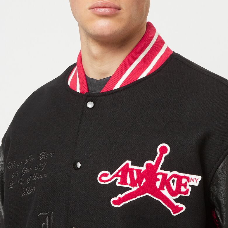 JORDAN x Awake NY Varsity Jacket Black