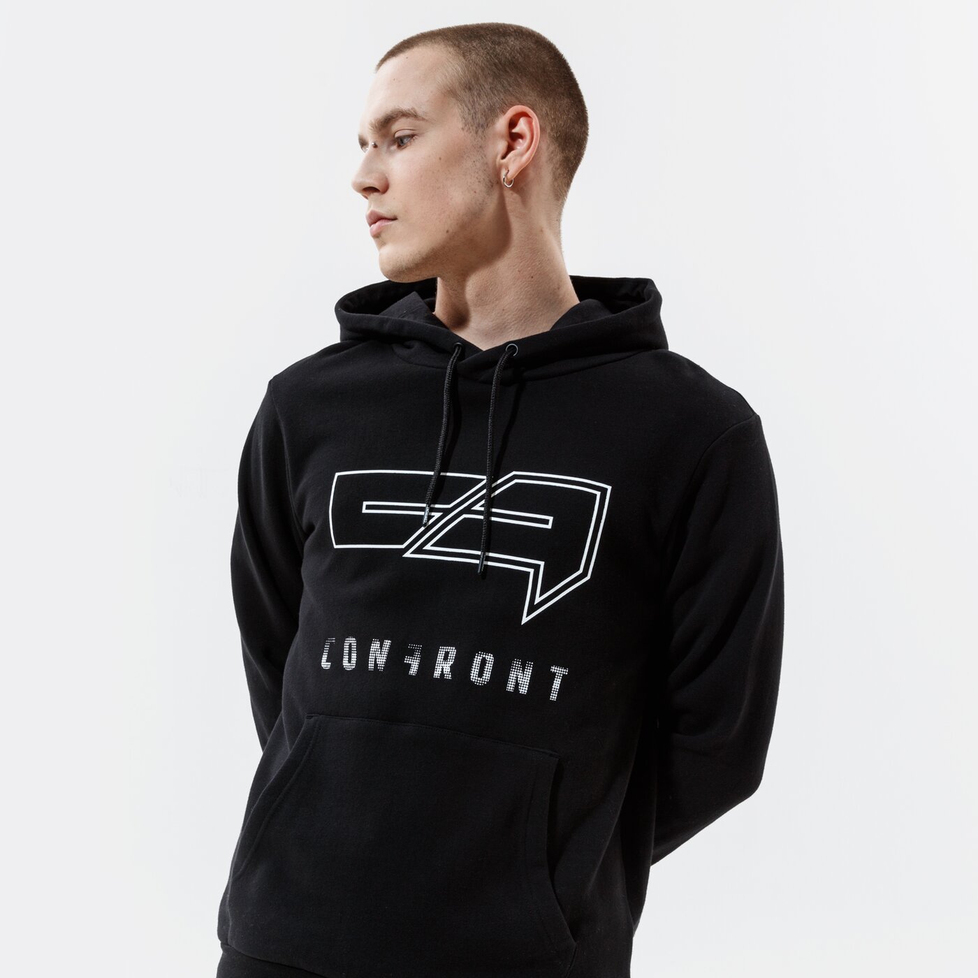 CONFRONT HOODIE LOGO HOODY BLACK Schwarz