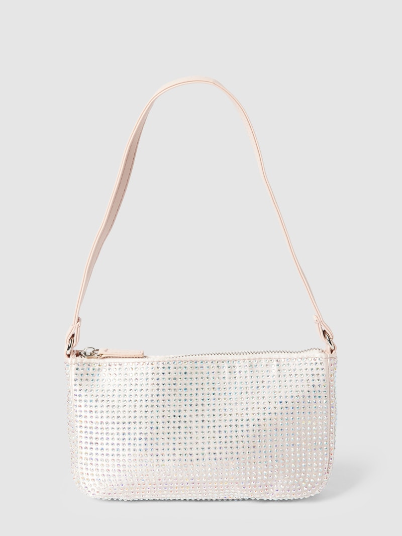 Clutch mit Paillettenbesatz in rosa