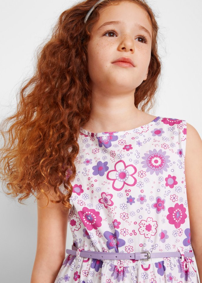Mädchen Kleid + Gürtel + Bolero (3-tlg. Set)