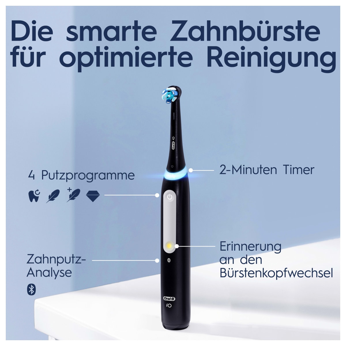 Elektrische Zahnbürste iO Series 4 Matt Black, 1 St