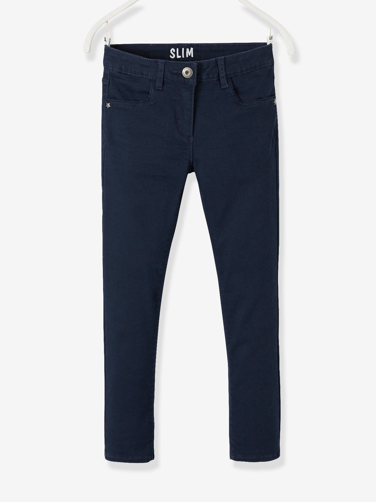 Pantalon slim Morphologik fille tour de hanches FIN framboise