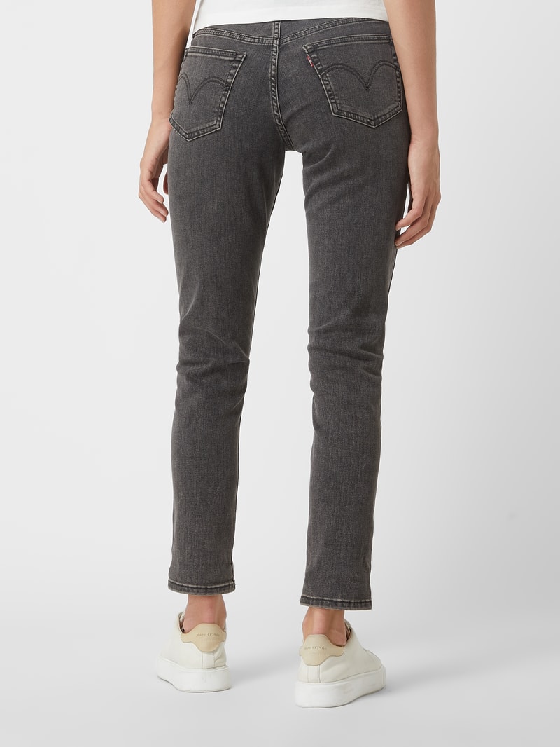 Boyfriend Fit Jeans mit Viskose-Anteil in anthrazit