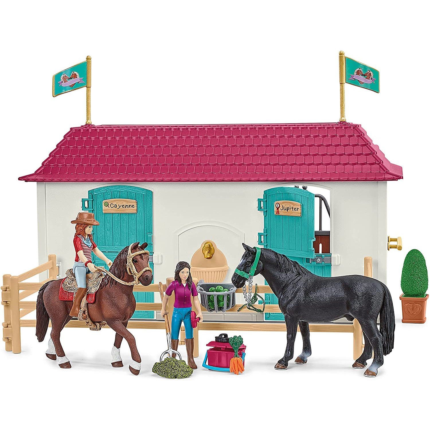 Schleich® Spielwelt SLH42551, Horse Club Landhaus und Pferdestall am See