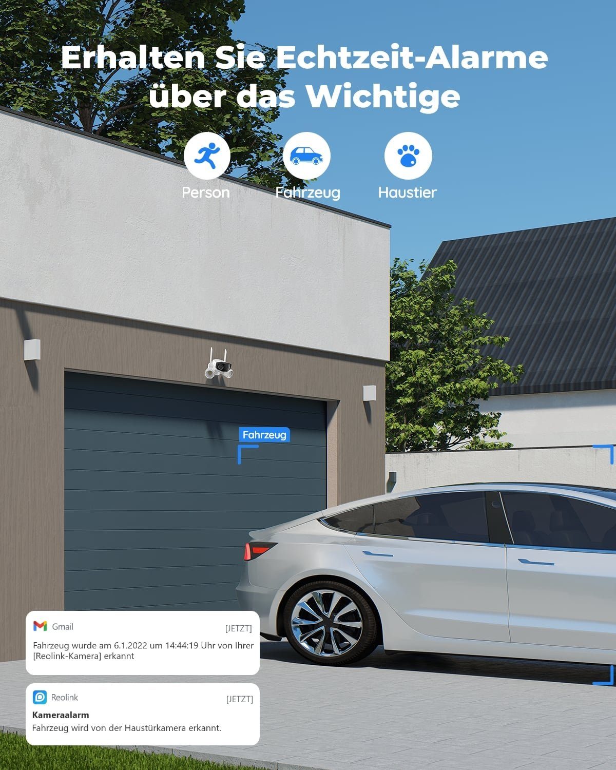 Reolink 8MP UHD Duo-Serie Floodlight WLAN Überwachungskamera (Außenbereich, Dual-Objektiv, 180° Panorama-Weitwinkel, 5 GHz/2,4 GHz)