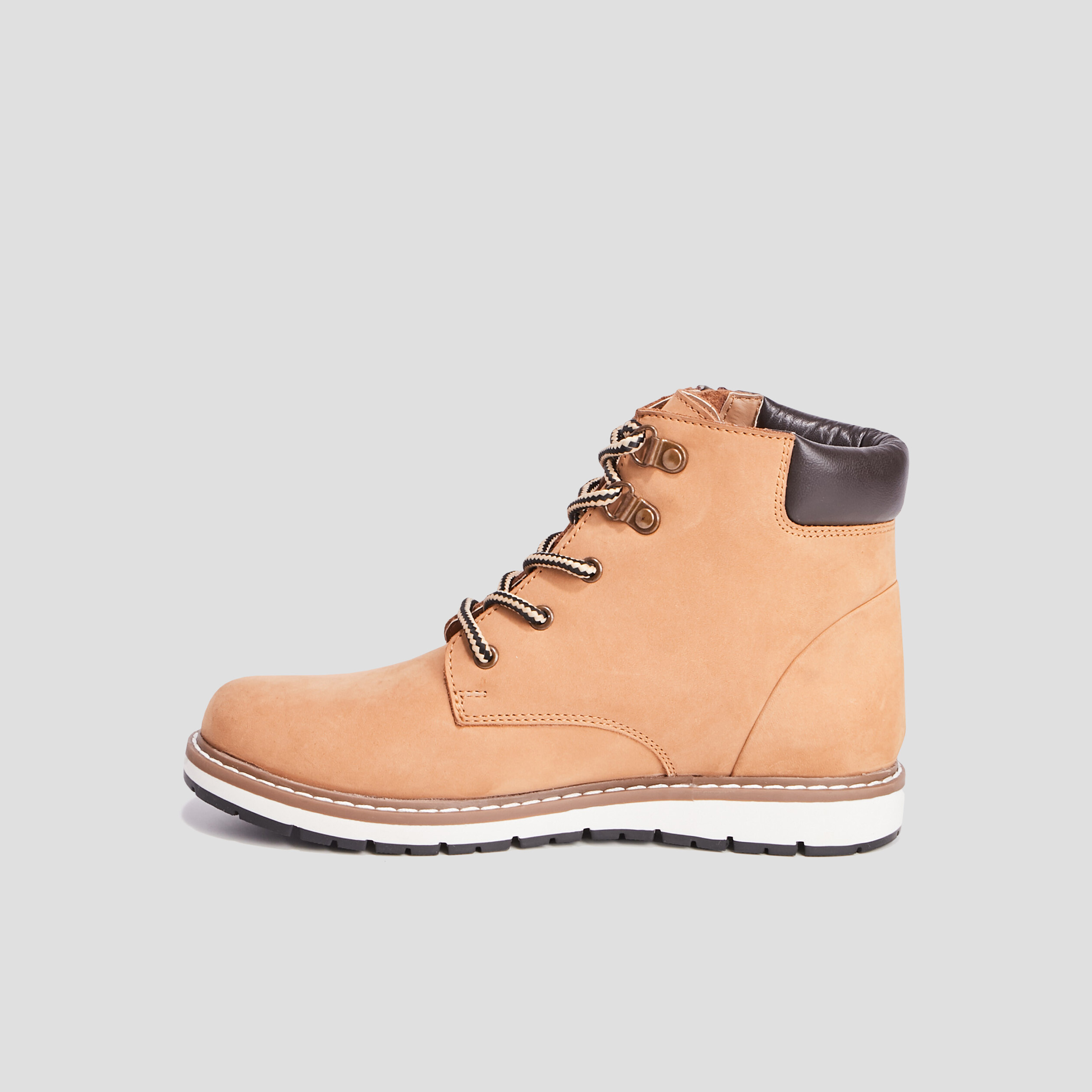 Baskets montantes en cuir Creeks camel garçon | La Halle